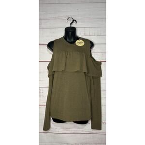 New With Tags Women’s Hayden Los Angeles Boutique Cold Shoulder Top Small
